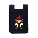 Black South Carolina Gamecocks Mascot Top Loading Faux Leather Phone Wallet Sleeve