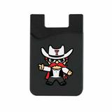 Black Texas Tech Red Raiders Mascot Top Loading Faux Leather Phone Wallet Sleeve