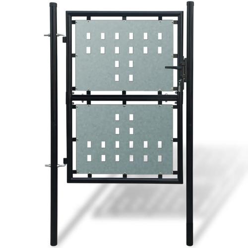 vidaXL Zauntor (Einzeltor) Schwarz 100×250 cm