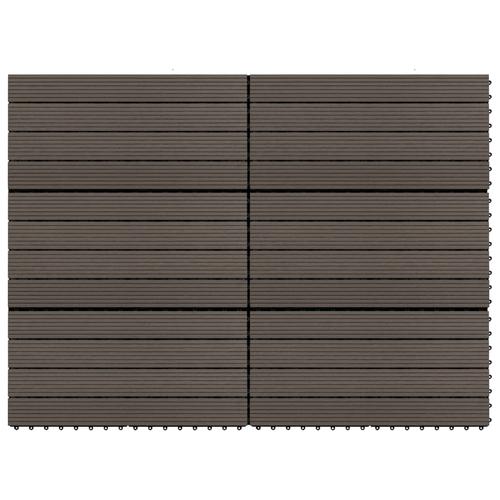 vidaXL Terrassenfliesen 6 Stk. WPC 60×30 cm 1,08 m² Dunkelbraun