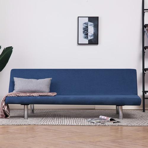 vidaXL Schlafsofa Blau Polyester