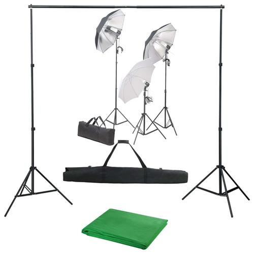 """vidaXL Fotostudio-Set mit Lampen-Set und Hintergrund"""