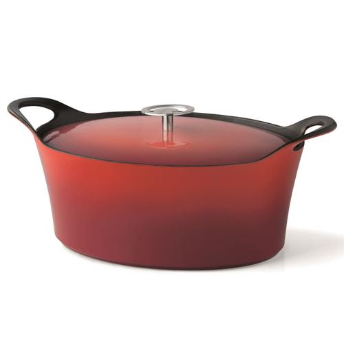 """CUISINOX Gusseisen-Topf Emailliert 3,9 L 29 cm Oval Rot"""