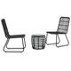 vidaXL 3-tlg. Bistro-Set Poly Rattan Schwarz