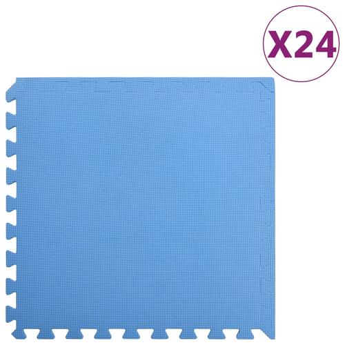 vidaXL Bodenmatten 24 Stk. 8,64 m² EVA-Schaumstoff Blau