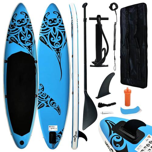 vidaXL Aufblasbares Stand Up Paddle Board Set 305x76x15 cm Blau