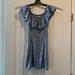 American Eagle Outfitters Dresses | American Eagle Off The Shoulder Dress Size Xs | Color: Blue/White | Size: Xs