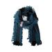 Burberry Accessories | Burberry Women's Blue / Black Wool Fashion Scarf With Fringe And Pink Stripe | Color: Blue | Size: Os