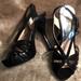 Michael Kors Shoes | Michael Kors Strappy Black Leather Sandals | Color: Black/Silver | Size: 7.5