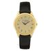 Men's Gold North Texas Mean Green Medallion Leather Wristwatch