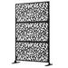 Fency 6 ft. H x 4 ft. W Privacy Screen Metal Outdoor Fence Panel Metal in Black | 72 H x 47 W x 16 D in | Wayfair SUUS-GE04028