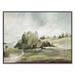 Birch Lane™ Green Country Road by Allison Pearce - Floater Frame Print on Canvas in Brown/Gray/Green | 31.5 H x 41.5 W x 2 D in | Wayfair