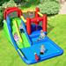 Costway 12' x 17' Bounce House w/ Water Slide & Air Blower in Blue/Red | 84 H x 144 W x 204 D in | Wayfair NP10143