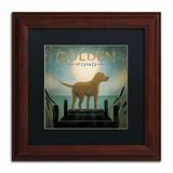 Trademark Fine Art 'Moonrise Yellow Dog Golden Pond' by Ryan Fowler Framed Graphic Art | 11 H x 11 W x 0.5 D in | Wayfair WAP0079-W1111BMF