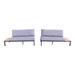 Courtyard Casual Furniture 65" Wide Outdoor Loveseat w/ Cushions Metal/Olefin Fabric Included in Blue/Gray | 25 H x 65 W x 31 D in | Wayfair 5735