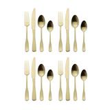 Mikasa Satin Champagne Landyn 18.0 16 Piece Stainless Steel Flatware Set, Service For 4 Stainless Steel in Gray | Wayfair 5287012
