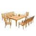 Teak Smith Rectangular 10 - Person 125" Long Outdoor Dining Set Wood/Teak in Brown/White | 125 W x 43 D in | Wayfair DSAspen_CaranasRect_11_AA_2