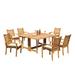 Teak Smith Square 6 - Person 100" Long Outdoor Dining Set Wood/Teak in Brown/White | 100 W x 60 D in | Wayfair DSAspen_60SquareB_7_AA_2