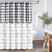 Gracie Oaks Farmhouse Shower Curtain Set w/ 12 Hooks 72 X 72Inch & White Buffalo Plaid Pattern Fabric Shower Curtains w/ Buttons | Wayfair