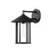 Troy Long Beach Light Wall Sconce Aluminum/Glass/Metal in Black/Gray | 12.5 H x 9 W x 10.5 D in | Wayfair B1951-TBK