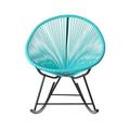 Corrigan Studio® Dreyton Acapulco Rocker Outdoor Chair Set Of 2 Plastic/Resin in Blue | 35 H x 29 W x 33 D in | Wayfair