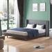 Lowrie Red Barrel Studio® Platform Bed Frame Upholstered/Velvet/Metal in Gray | 6 H x 55 W x 82 D in | Wayfair AA77D9528EEC4653A11B3A59C5C369F1