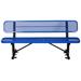 Arlmont & Co. Haylen Steel Park Outdoor Bench Metal in Blue | 32.7 H x 72 W x 23.2 D in | Wayfair 3F7BFBC87C664A13A5E80878AA1916BB