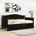 Red Barrel Studio® Twin Size Wood Daybed w/ Two Drawers Wood in Brown | 35 H x 42 W x 78 D in | Wayfair 560BC1A8DBCA4B9E97BC49297AEF586B