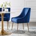 Pleated Back Upholstered Performance Velvet Dining Chair