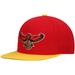 Men's Mitchell & Ness Red/Yellow Atlanta Hawks Hardwood Classics Team Two-Tone 2.0 Snapback Hat