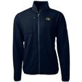 Men's Cutter & Buck Navy Georgia Tech Yellow Jackets Team Logo Cascade Eco Sherpa Fleece Full-Zip Jacket