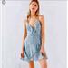 Urban Outfitters Dresses | Kimchi Blue Sabina Ruffle Wrap Dress Floral Baby Blue | Color: Blue/White | Size: S