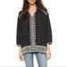 Madewell Tops | Madewell Embroidered Tunic | Color: Black | Size: Xs