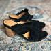 Free People Shoes | Free People Strappy Block Heel Mules, Size 37/7m | Color: Black | Size: 7