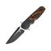 Bestech Knives Freefall Linerlock Folding Knife 2.63" black stonewash and satin finish S35VN stain Black and orange sculpted G10 handle BT2007B