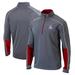 Men's Columbia Heathered Gray/Red Arizona Wildcats Omni-Wick Shotgun 2.0 Quarter-Zip Pullover Top