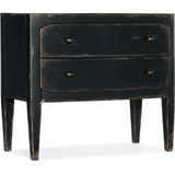 Birch Lane™ Chamberlain 2-drawer Nightstand Wood in Black | 30 H x 34 W x 19.5 D in | Wayfair 96D844CB50C44FD388509CB7893E92C7