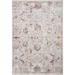 Brown/Gray 18 x 18 x 0.13 in Area Rug - Loloi Rugs Oriental Area Rug in Silver/Sunset Polyester | 18 H x 18 W x 0.13 D in | Wayfair