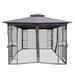 LILI 10 Ft. W x 10 Ft. D Steel Patio Gazebo Metal/Steel/Soft-top in Gray | 109 H x 117 W x 117 D in | Wayfair LI02420FC