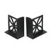 Red Barrel Studio® Cast Iron Breeze Block Non-skid Bookends Metal in Black | 5 H x 5.25 W x 2.25 D in | Wayfair 27E86A61EE6C488796ED49CE4FBE70CB