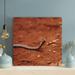 Latitude Run® Tiny Snake Crawling On Dirt Soil - Wrapped Canvas Painting Metal in Brown | 32 H x 32 W x 2 D in | Wayfair