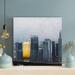 Latitude Run® City Skyline During Day Time - 1 Piece Rectangle Graphic Art Print On Wrapped Canvas in Gray/Yellow | 12 H x 12 W x 2 D in | Wayfair