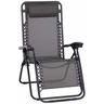 Chaise longue pliable pour intérieur et extérieur, apesanteur, gris foncé