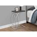 Accent Table, C-shaped, End, Side, Snack, Living Room, Bedroom, Metal, Laminate, Chrome, Contemporary, Modern
