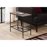 Accent Table, Side, End, Narrow, Small, 2 Tier, Living Room, Bedroom, Metal, Laminate, Contemporary, Modern