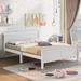 Nestfair Wood Platform Bed with Headboard and Wooden Slat Support