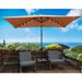 10ft x 6.5t Rectangular Patio Solar LED Lighted Outdoor Market Umbrellas with Crank & Push Button