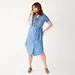 Petite Sonoma Goods For Life Midi Shirtdress, Women's, Size: XXL Petite, Blue