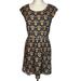 Anthropologie Dresses | Blu Pepper From Anthropologie Dress Ladies Womens Navy Print Mini Dress Small | Color: Blue/Gold | Size: S