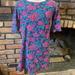 Lilly Pulitzer Dresses | Lilly Pulitzer Girls Somerset Dress Jammin'fish Print Size Large 8-10 | Color: Blue/Pink | Size: Lg